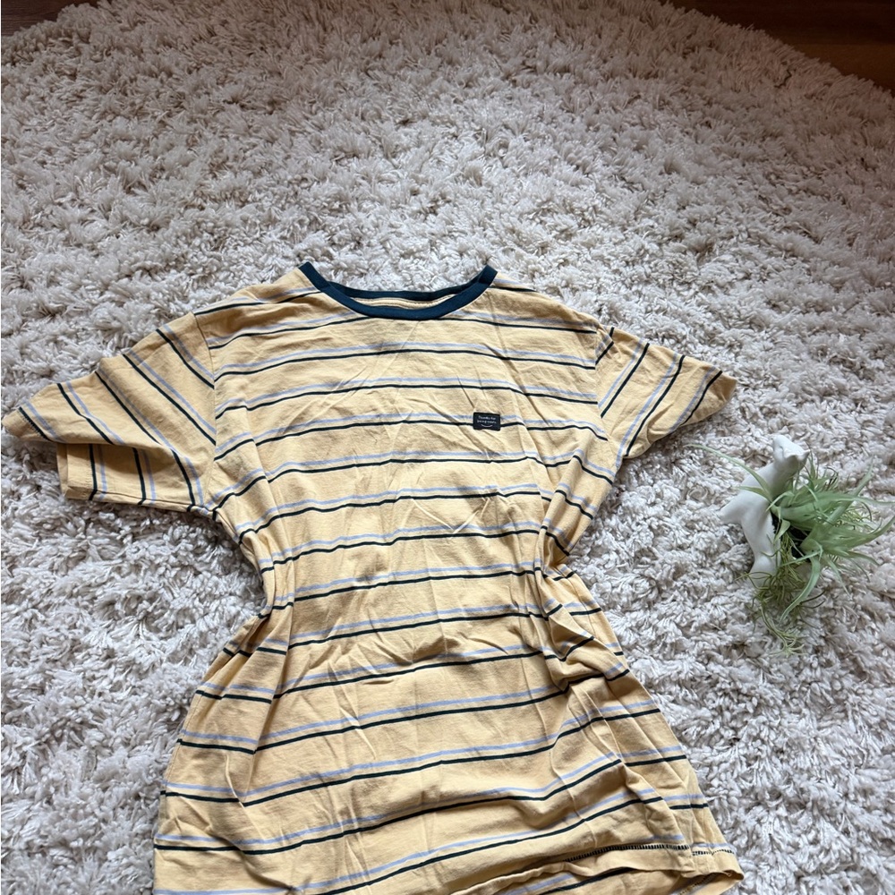 Casual thanks for being cool positivity, quirky, hipster Tan Tee with Stripes